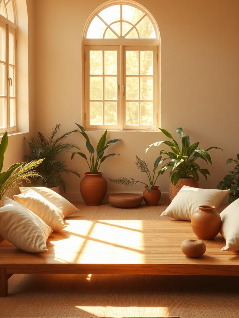 A warm sunlit healing studio in Taos